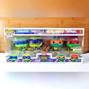 Funko Pop! Teenage Mutant Ninja Turtles Amazon Exclusive GITD 4 pack